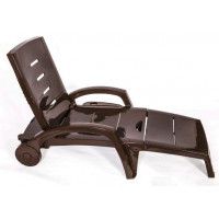 Шезлонг складной на колесах шоколадный купить в Минске