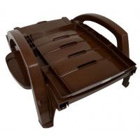Шезлонг складной на колесах шоколадный купить в Минске