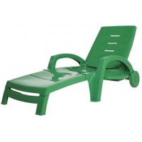 Шезлонг складной на колесах зеленый Шезлонг складной на колесах зеленый