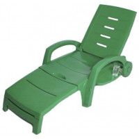 Шезлонг складной на колесах зеленый купить в Минске