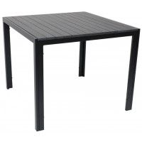Стол садовый AksHome SICILY 90*90*73 сталь-черная/чёрный