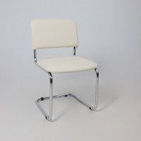 Стул Славия кремовый кожзам/хром купить в Минске Стул Славия кремовый кожзам/хром купить в Минске