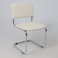 Стул Славия кремовый кожзам/хром купить в Минске Стул Славия кремовый кожзам/хром купить в Минске