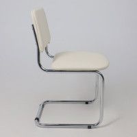 Стул Славия кремовый кожзам/хром купить в Минске Стул Славия кремовый кожзам/хром купить в Минске