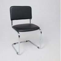 Стул Славия черный кожзам/хром купить в Минске