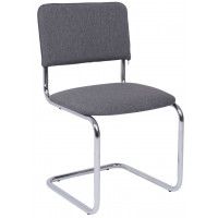 Стул Славия Leto 68 темно-серая ткань/хром