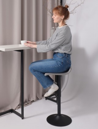 Стул барный AksHome SLIM (Слим) серый велюр 8167-54/черный купить в Минске