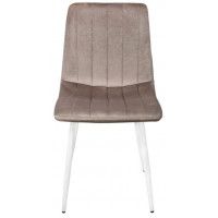 Стул AksHome Solar White (Солар) бежевый велюр/белый купить в Минске