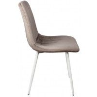 Стул AksHome Solar White (Солар) бежевый велюр/белый купить в Минске