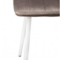 Стул AksHome Solar White (Солар) бежевый велюр/белый купить в Минске