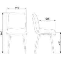 Стул AksHome Solar White (Солар) бежевый велюр/белый купить в Минске