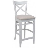 Стул Аврора СОЛО ВЕНСКИЙ полубарный молочная ткань Нова 01/белый