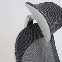 Кресло AksHome SPIRIT темно-серая сетка + серая ткань/серый полиамид купить в Минске