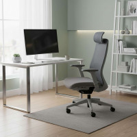 Кресло AksHome SPIRIT темно-серая сетка + серая ткань/серый полиамид купить в Минске