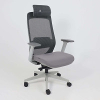 Кресло AksHome SPIRIT темно-серая сетка + серая ткань/серый полиамид купить в Минске