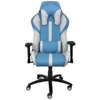 Кресло AksHome Sprinter (Спринтер) голубой/белый купить в Минске