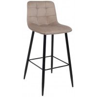 Стул барный AksHome  STELLA (Стелла) бежевый велюр HLR08/черный