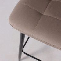 Стул барный AksHome  STELLA (Стелла) бежевый велюр HLR08/черный купить в Минске