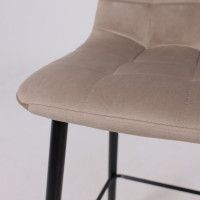 Стул барный AksHome  STELLA (Стелла) бежевый велюр HLR08/черный купить в Минске