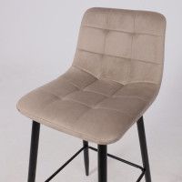 Стул барный AksHome  STELLA (Стелла) бежевый велюр HLR08/черный купить в Минске