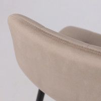 Стул барный AksHome  STELLA (Стелла) бежевый велюр HLR08/черный купить в Минске