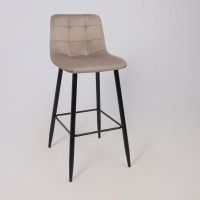 Стул барный AksHome  STELLA (Стелла) бежевый велюр HLR08/черный купить в Минске