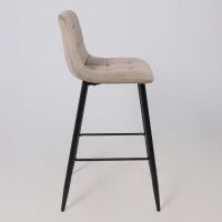 Стул барный AksHome  STELLA (Стелла) бежевый велюр HLR08/черный купить в Минске