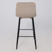 Стул барный AksHome  STELLA (Стелла) бежевый велюр HLR08/черный купить в Минске