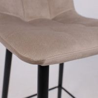 Стул барный AksHome  STELLA (Стелла) бежевый велюр HLR08/черный купить в Минске