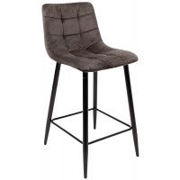Стул барный AksHome  STELLA (Стелла) коричневый велюр HLR49/черный