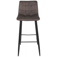 Стул барный AksHome  STELLA (Стелла) коричневый велюр HLR49/черный купить в Минске