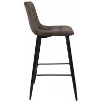 Стул барный AksHome  STELLA (Стелла) коричневый велюр HLR49/черный купить в Минске