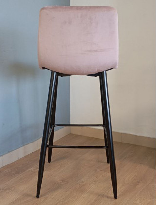 Стул барный AksHome  STELLA (Стелла) пыльная роза велюр HLR25/черный купить в Минске