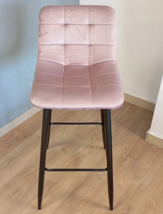 Стул барный AksHome  STELLA (Стелла) пыльная роза велюр HLR25/черный купить в Минске