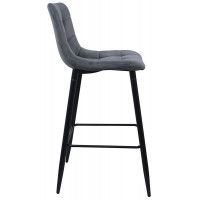 Стул барный AksHome  STELLA (Стелла) серый велюр HLR21/черный купить в Минске
