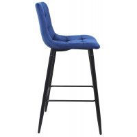 Стул барный AksHome  STELLA (Стелла) синий велюр HLR64/черный купить в Минске