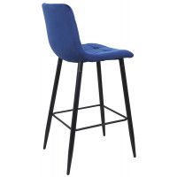 Стул барный AksHome  STELLA (Стелла) синий велюр HLR64/черный купить в Минске