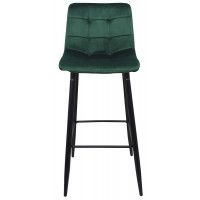 Стул барный AksHome  STELLA (Стелла) зеленый велюр HLR57/черный купить в Минске