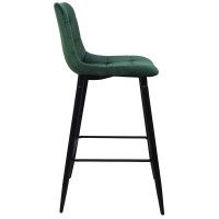 Стул барный AksHome  STELLA (Стелла) зеленый велюр HLR57/черный купить в Минске