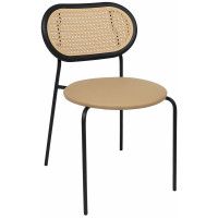 Стул AksHome Teo капучино+бежевый/черный