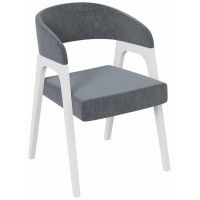 Кресло ТЕХАС графит велюр 219/белый матовый