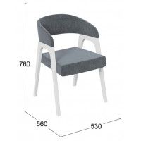 Кресло ТЕХАС графит велюр 219/белый матовый купить в Минске