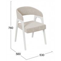 Кресло ТЕХАС кремовый велюр 208/белый матовый купить в Минске