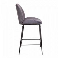 Стул барный AksHome TREND серый велюр HLR 21/черный купить в Минске