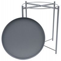 Стол журнальный AksHome TRICK d 420*520 серый купить в Минске