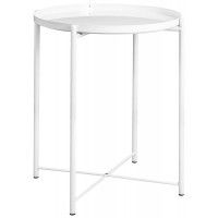 Стол журнальный AksHome TRICK d 420*520 белый