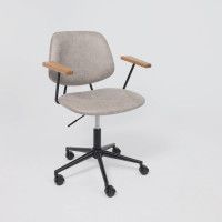 Кресло AksHome TRIX (Трикс) экокожа винтажный светло-серый WATUSI 09/черный купить в Минске