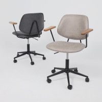 Кресло AksHome TRIX (Трикс) экокожа винтажный светло-серый WATUSI 09/черный купить в Минске