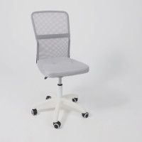 Кресло AksHome TYPE (Тайп) ткань-сетка светло-серый/белый купить в Минске