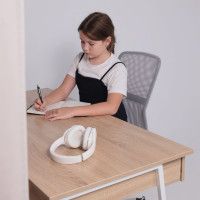 Кресло AksHome TYPE (Тайп) ткань-сетка светло-серый/белый купить в Минске